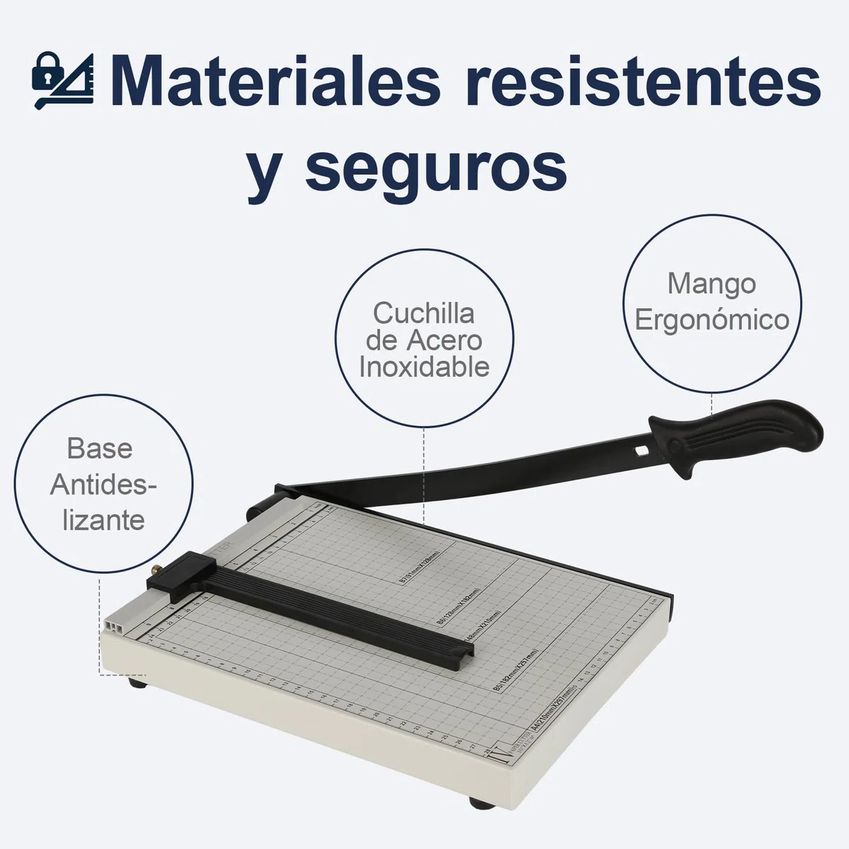 Etrexonline Guillotina de Papel A4 con Base Metálica – Cortador Profesional 12 Hojas | Precisión Máxima | Compatible con A4 A5 B5 B6 B7 | Ideal para Oficina, Fotos, Manualidades