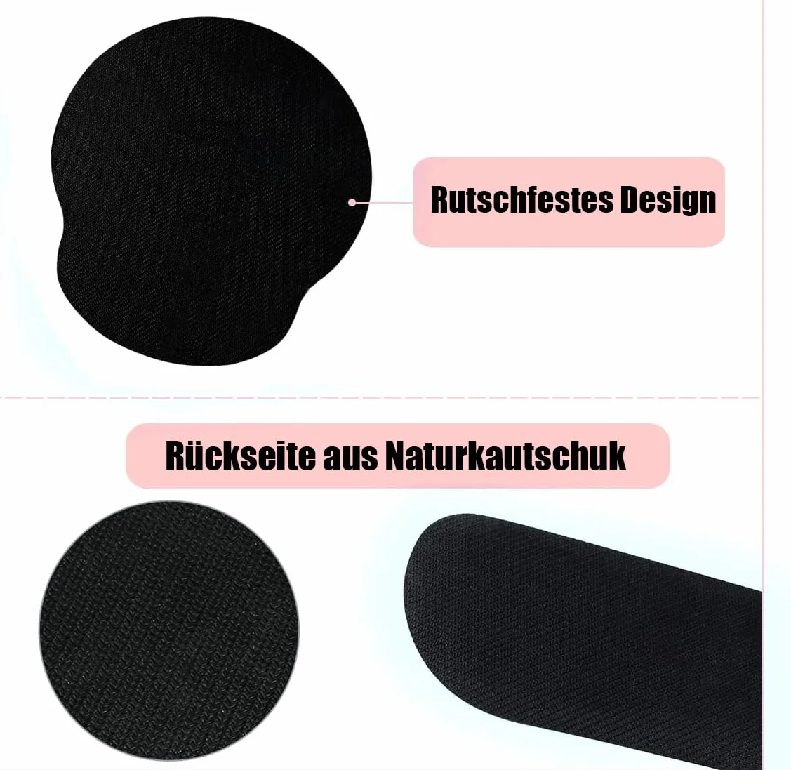 Juego de reposamuñecas 3 en 1, alfombrilla de ratón ergonómica con reposamuñecas y cojín de gel, posavasos, para hogar u oficina