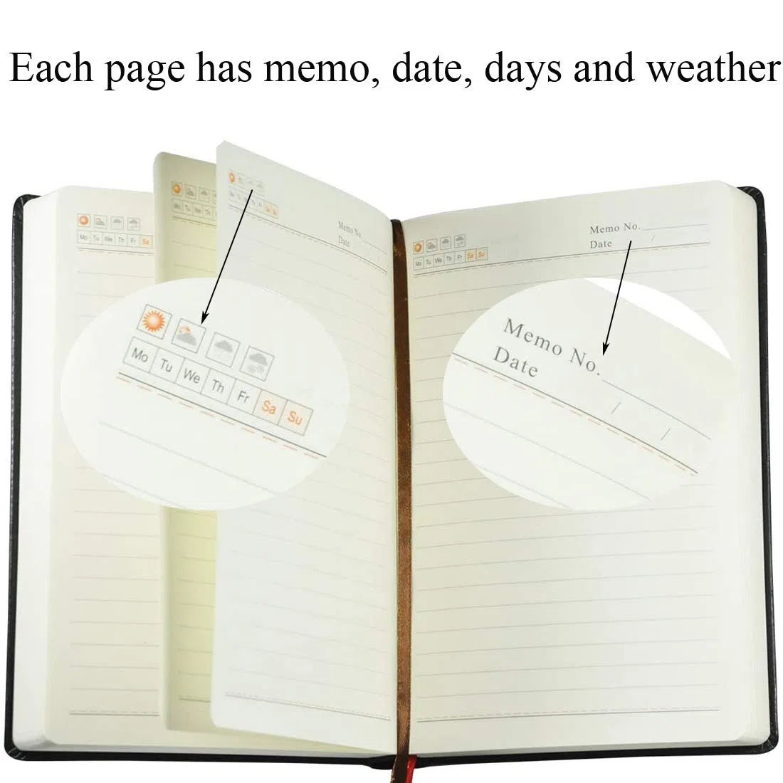Lemical Diario de cuero grueso de 720 páginas, diario de escritura, cuaderno grueso, 360 hojas de papel rayado, diario de viaje, regalo ideal para aniversario, cumpleaños, vacaciones