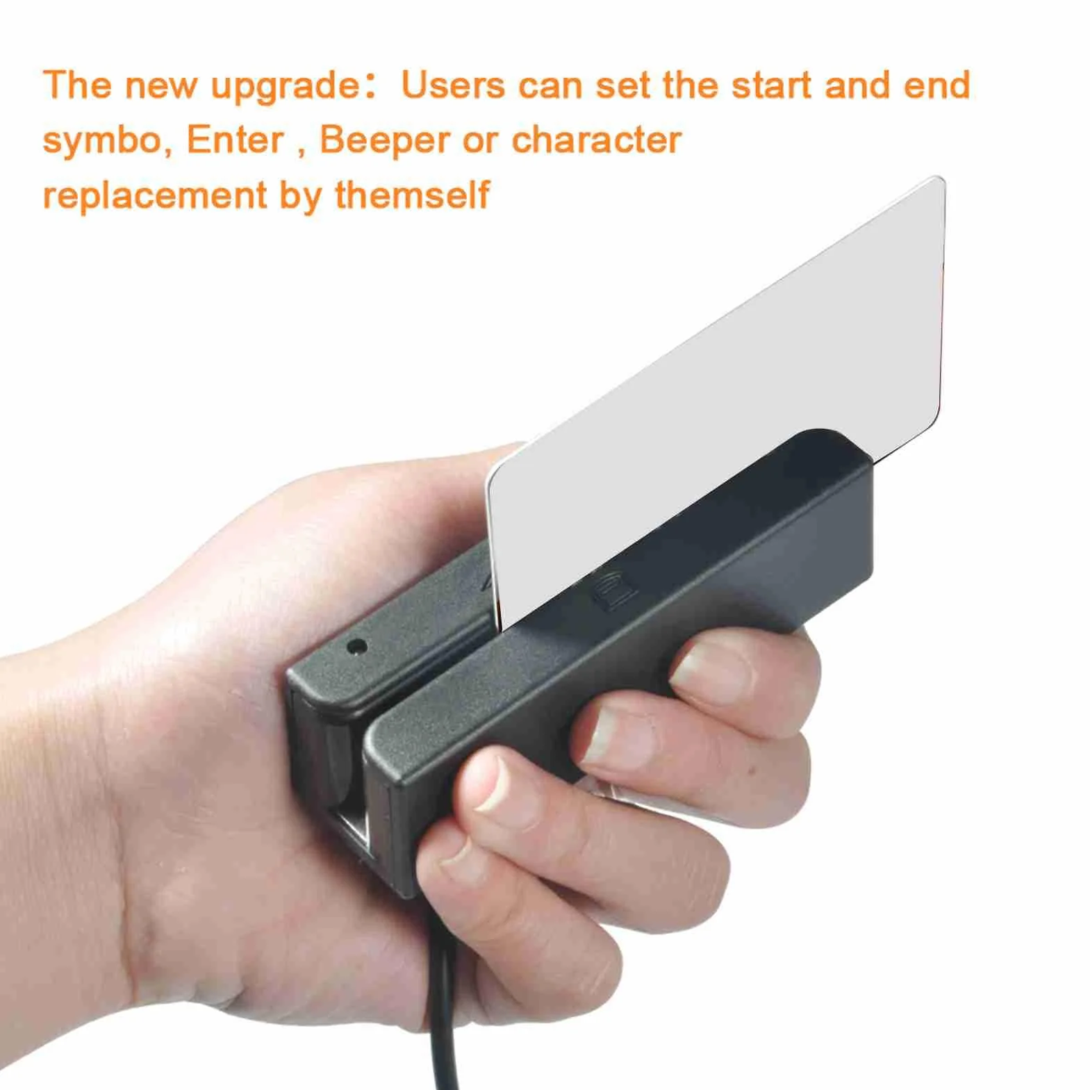 Lector de Tarjetas de Crédito, Lector de Tarjetas de Banda Magnética USB MSR580 3 Pistas Mini mag Hi-Co Swiper, para POS, Control de Acceso, Verificación de Identidad