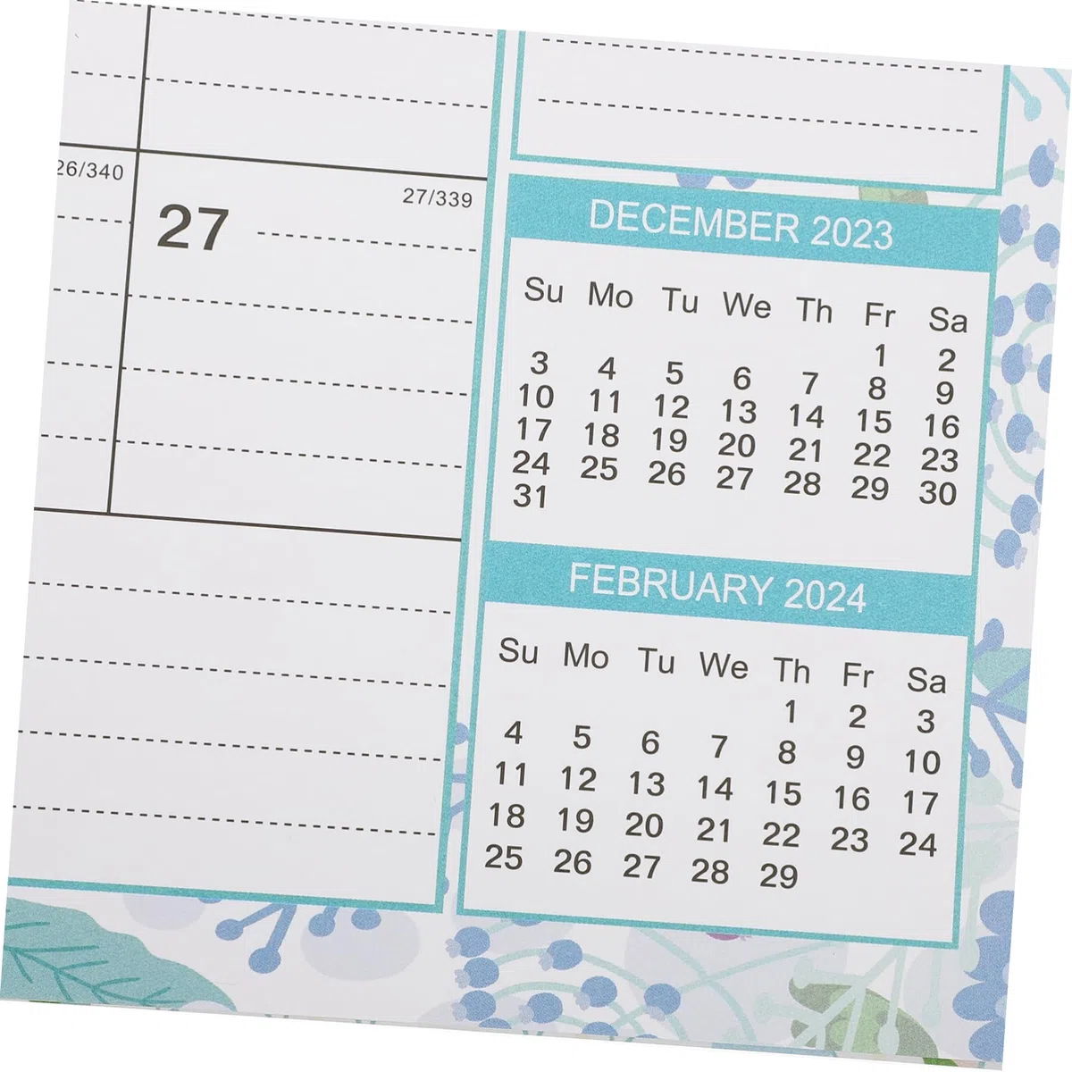 SEWACC 4 Piezas calendario inglés calendario de escritorio suministros para el hogar calendario de pared mensual 2023 calendarios de mesa calendarios mesa calendario de pared mensual 2024