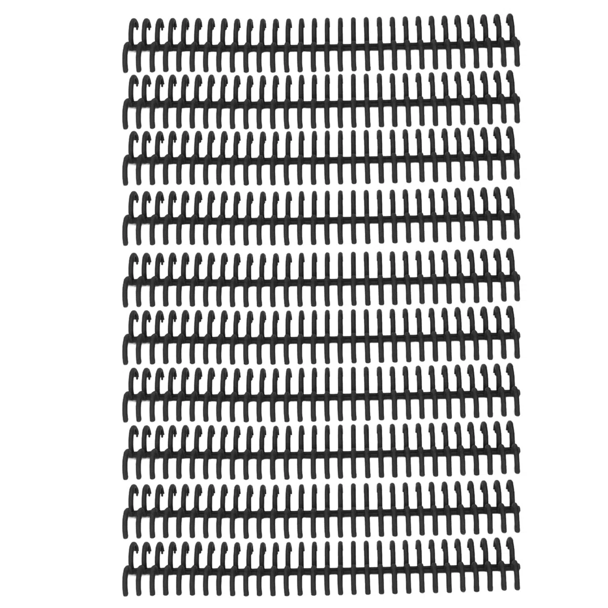 de Encuadernación de Hojas Sueltas, 10 Uds., 30 Agujeros, 22mm de Diámetro Interior, Bobinas de Encuadernación, Anillos de Encuadernación de Plástico Resistentes Al Desgaste(Negro)