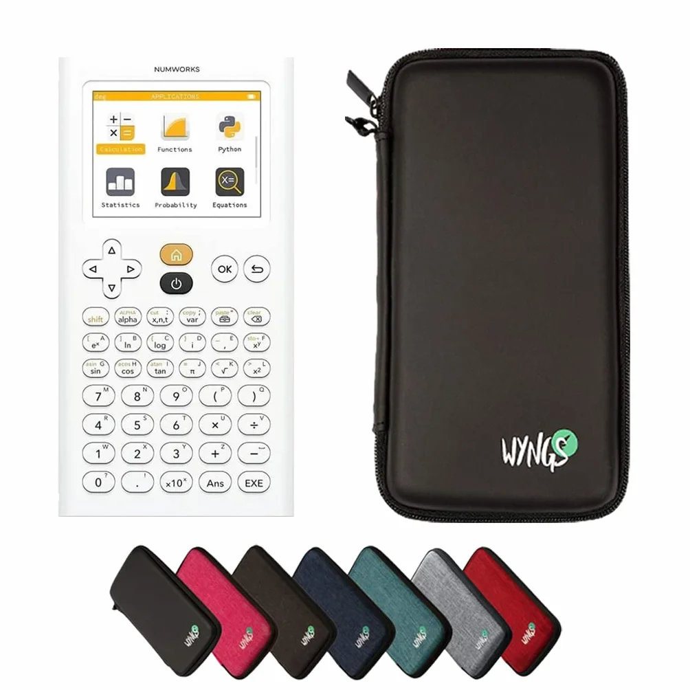 NumWorks con Funda Protectora WYNGS Negro - Calculadora Gráfica - Paquete Básico