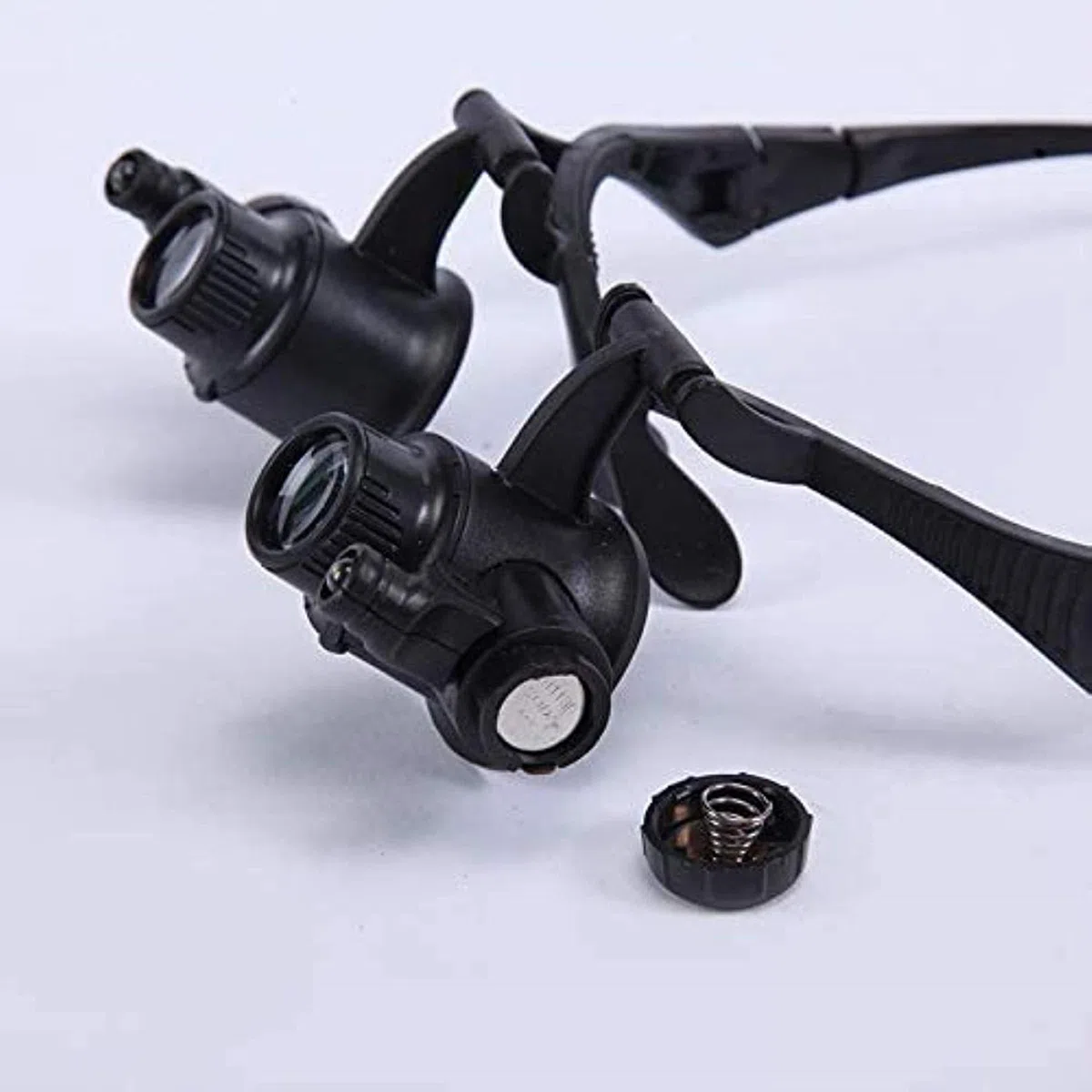 Lupa Led con Diadema Y Lentes Intercambiables De 10/15/20/25 Aumentos para Reparación De Relojes