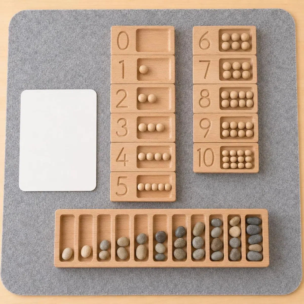 Tablero Encaje Numérico sin Acabado Tablero Numérico Infantil Preescolar Material Didáctico para Niños