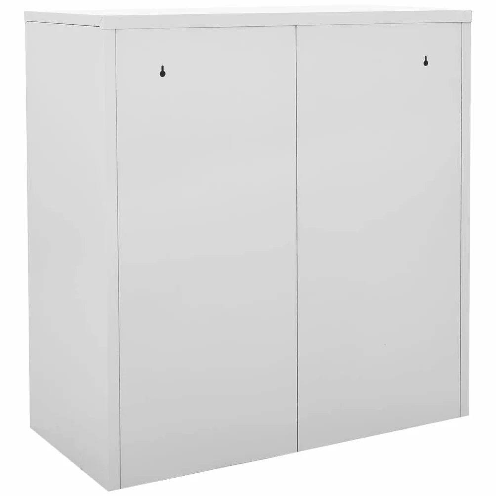 vidaXL Armario Taquilla Casillero Escuela Libros Archivos Almacenamiento Oficina Archivador Habitación de Acero Gris Claro y Azul 90x45x92,5 cm