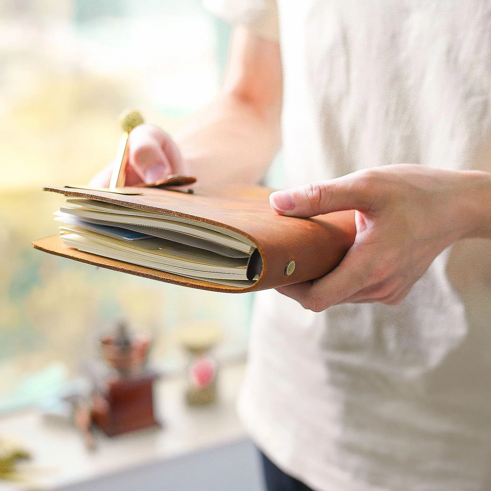 Cuaderno de carpeta reutilizable, páginas personalizables y hojas de escritura de primera calidad para profesionales, planificador de papel