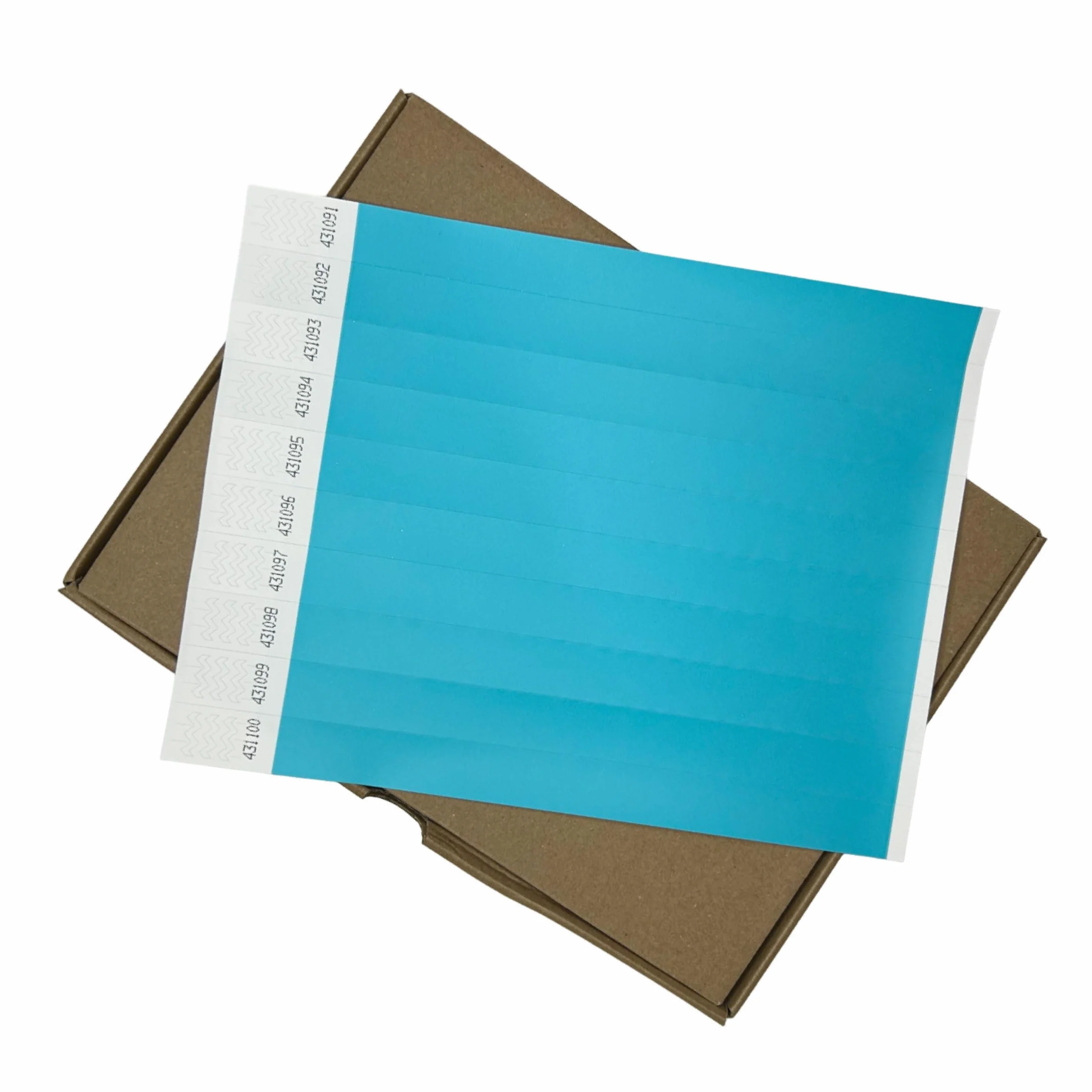 Pulseras de papel fluorescentes neon para eventos fiesta discoteca - Pulsera identificativa festival wristband Aqua
