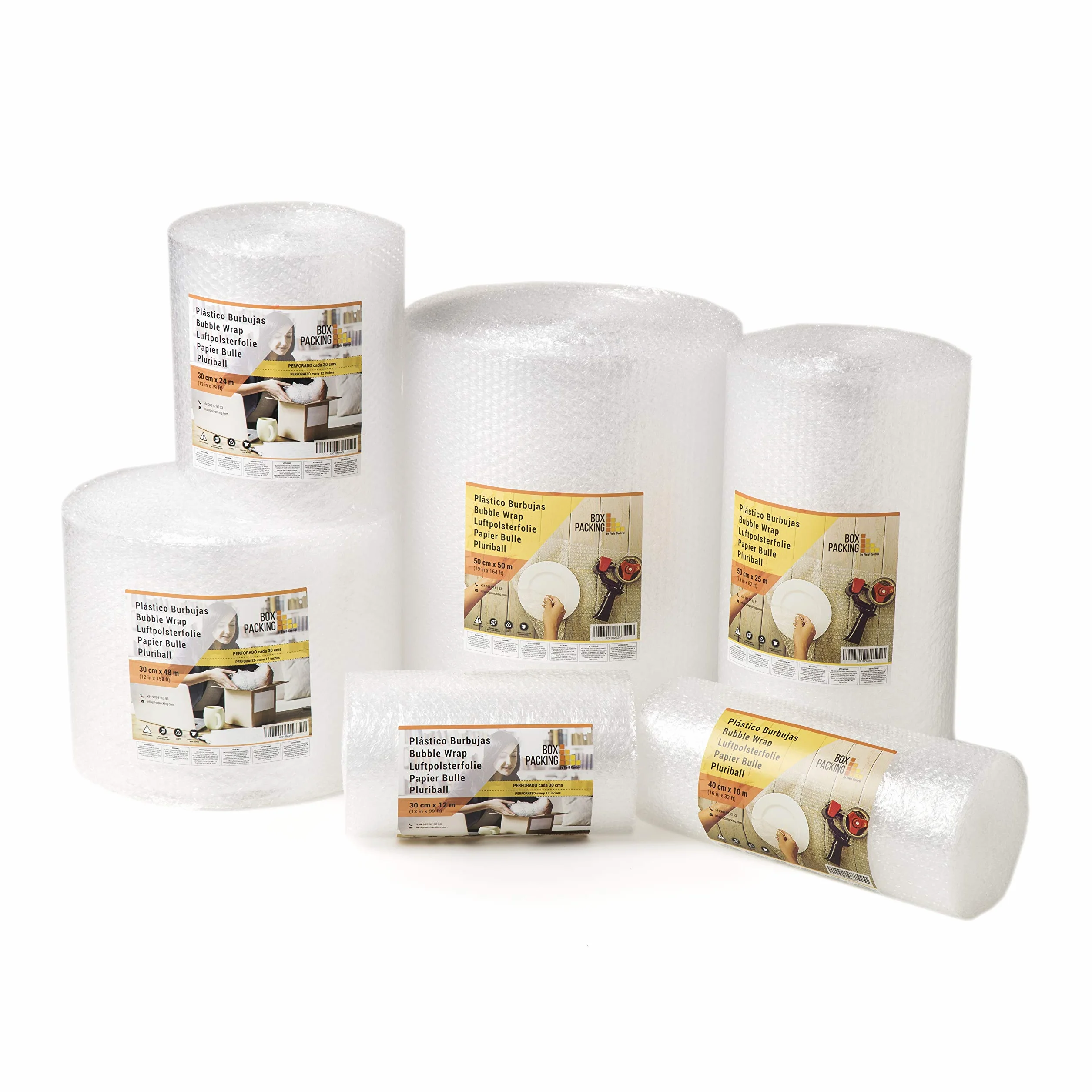 BOXPACKING | Papel Burbujas Embalaje Mudanza | Plástico Burbujas | 50 cm x 50 m | Rollo burbujas Embalaje | Bubble Wrap | Protección de objetos frágiles para envíos y mudanza | Burbuja 1 cm (50 g/m²)
