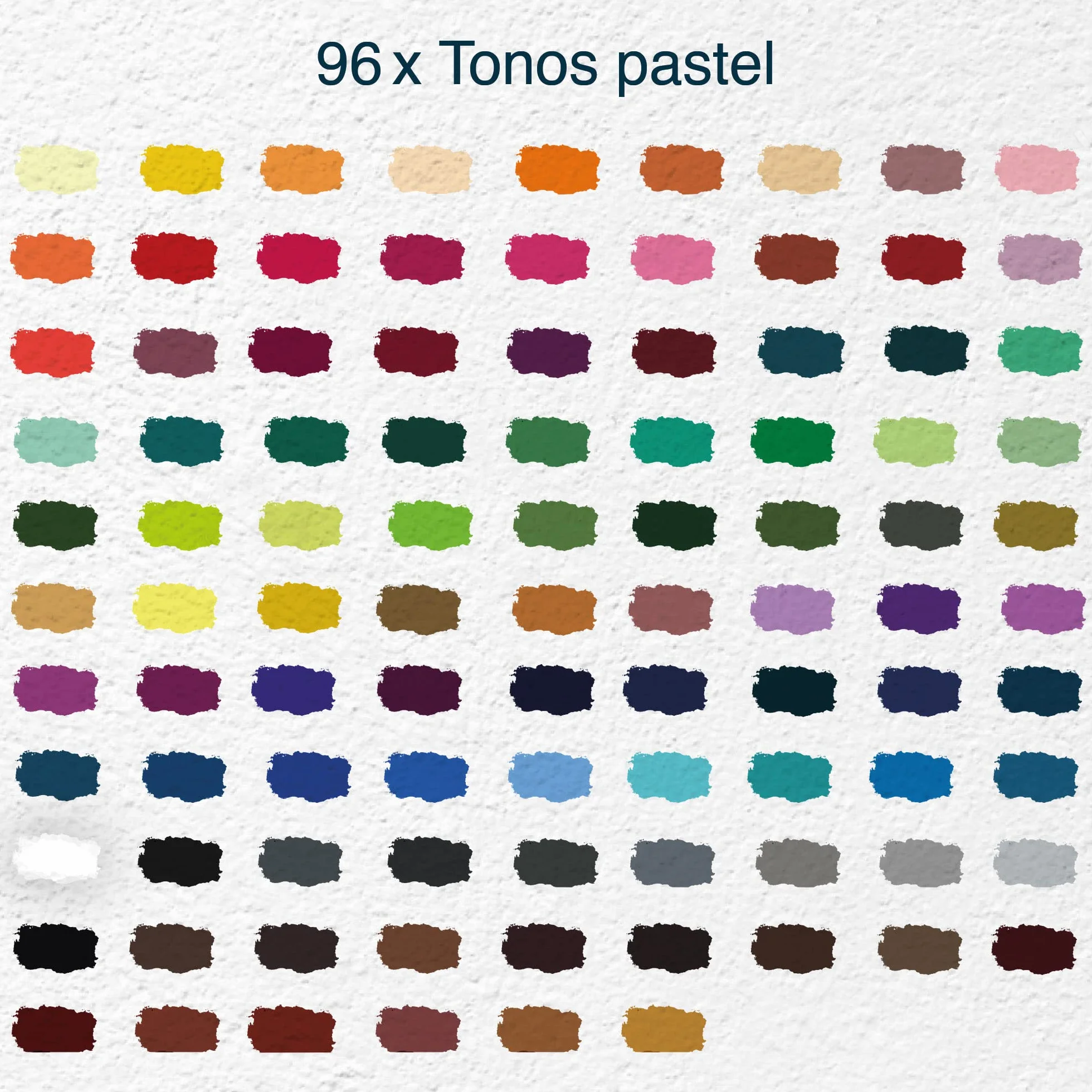 Artina Pastilo Set de 96 tizas de pastel para artistas - Maletín de arte FSC