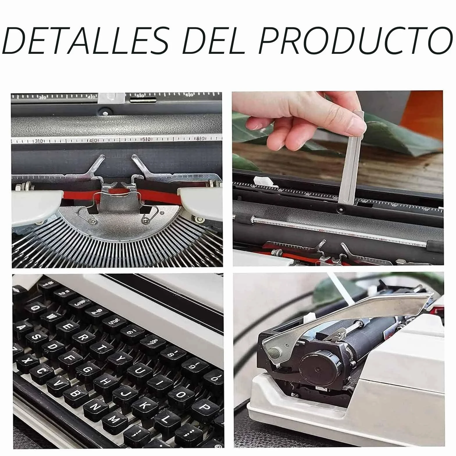 Máquina de Escribir Vintage para el Flujo nostálgico, máquina de Escribir Manual a la Antigua Retro máquina de Escribir portátil Tradicional