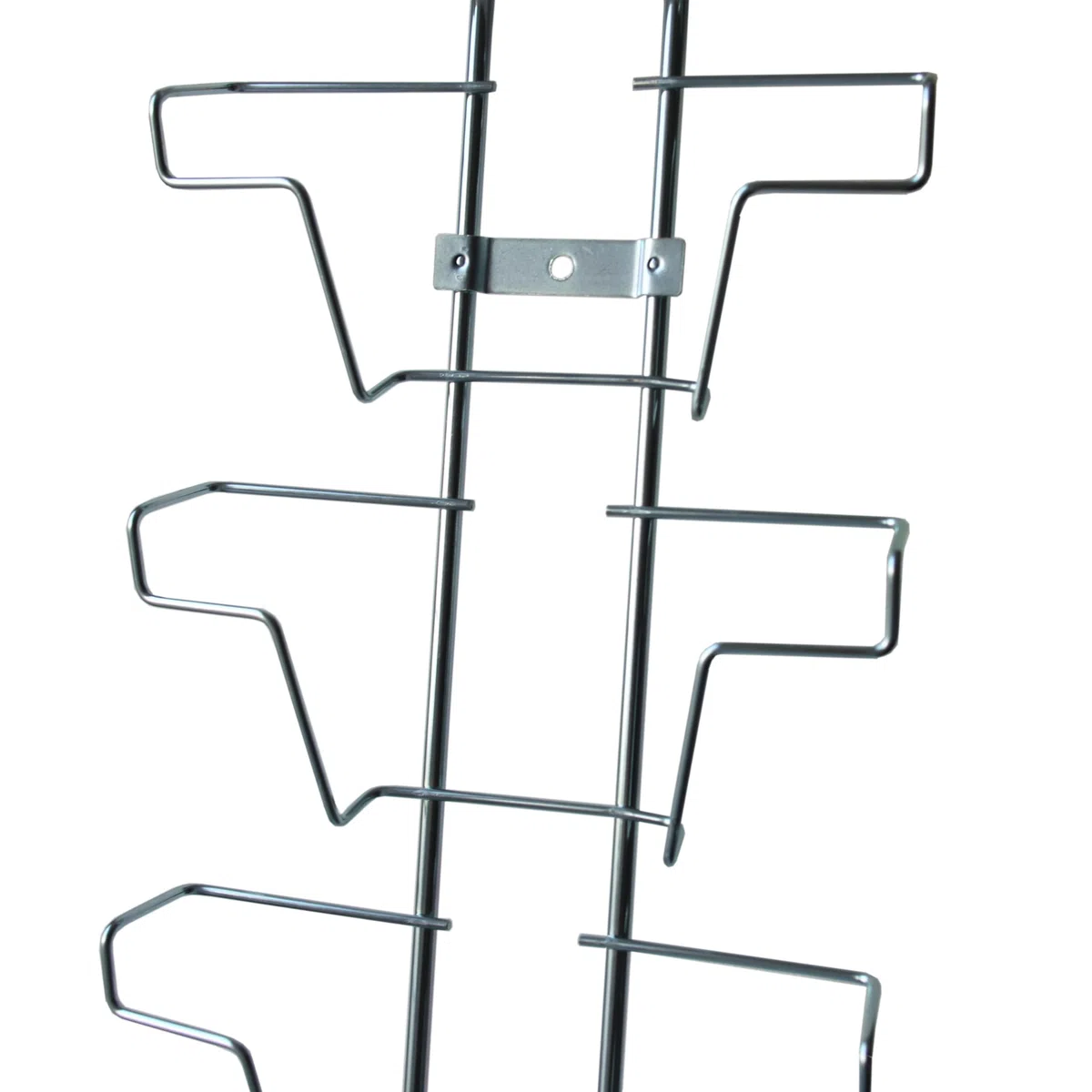 Gerso Barra de Pared para Tarjetas de Felicitación en Formato Horizontal de 180 x 130 mm con 11 Compartimentos, Galvanizado Brillante, Plata
