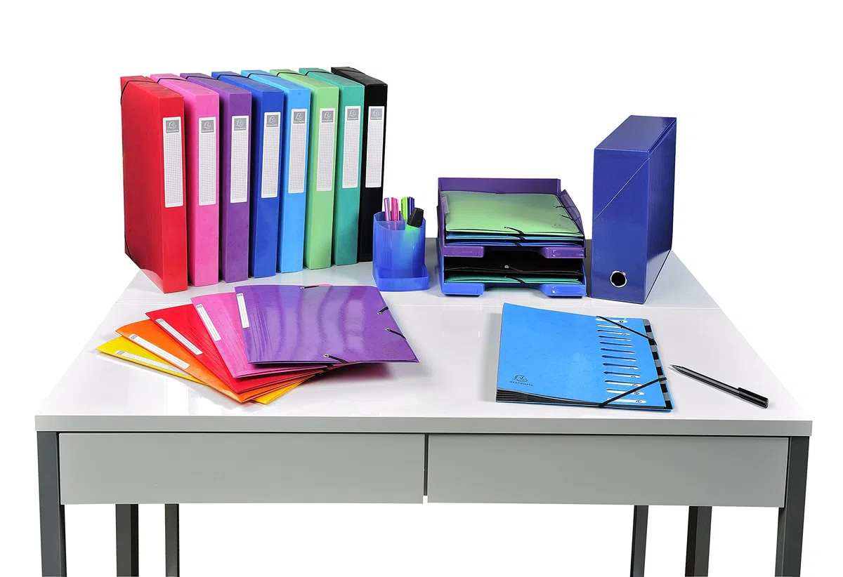 Exacompta formularios "Iderama Carpeta con 12 secciones ampliar lomo – Luz Azul (Pack de 6)