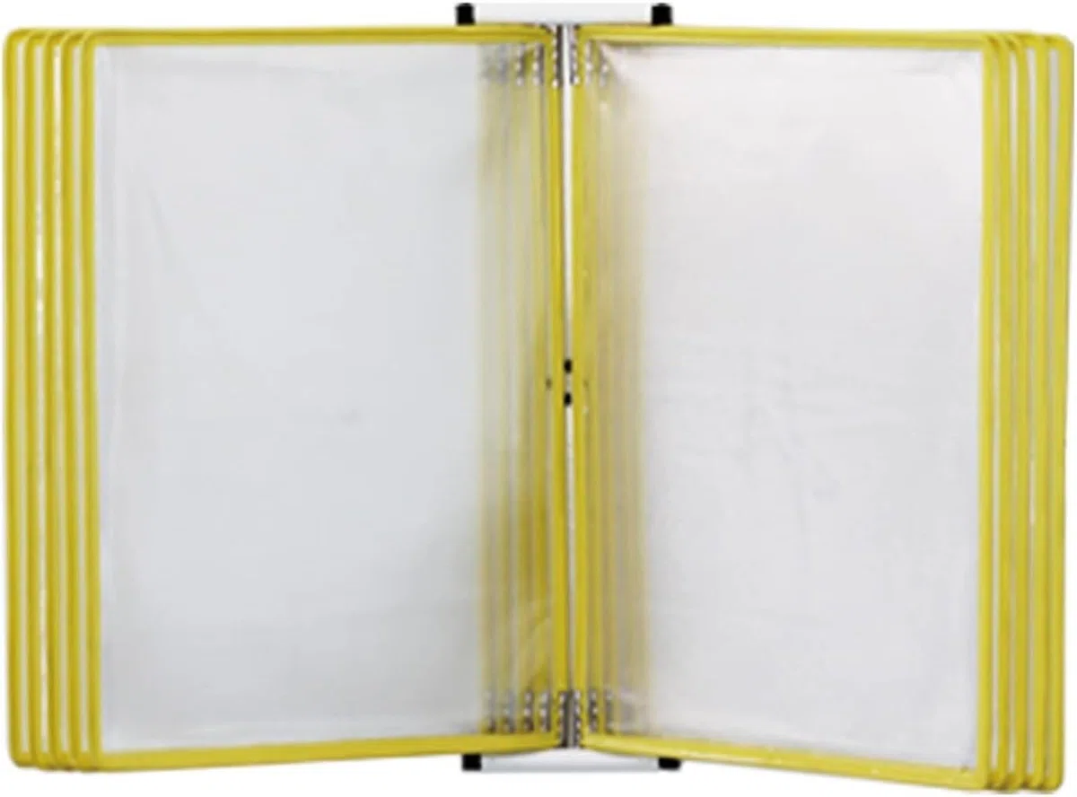 Sistema de Referencia de Pared con 10 Compartimentos para Documentos A4 y archivador de Escritorio.