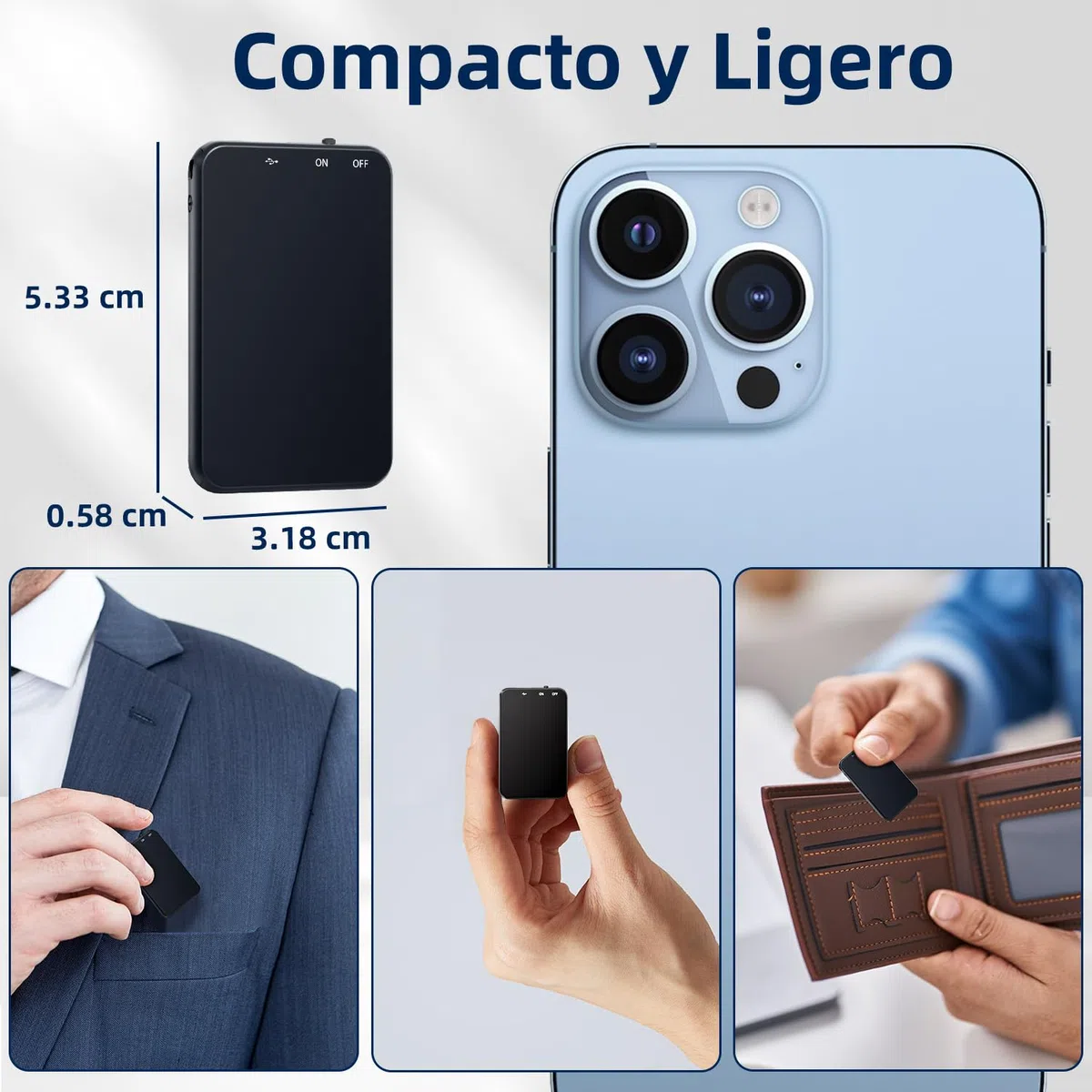 Grabadora de Voz, Vandlion HD Grabadora con Reducción de Ruido, USB C Mini Grabadora Digital con 40 Horas de Grabación para Reuniones Entrevistas Conferencias Clase