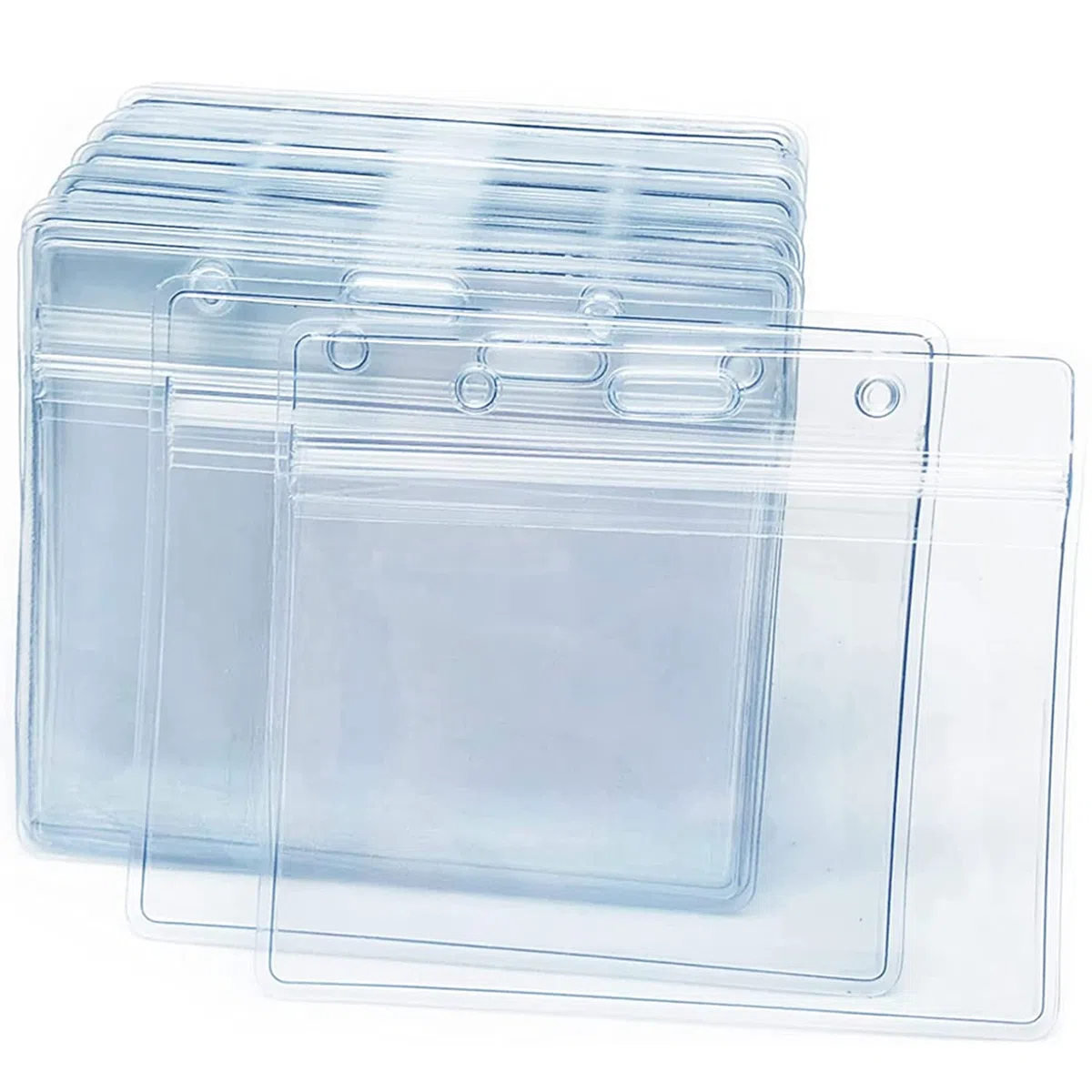 Cordón de insignia, tarjetero para cordón, Fundas for tarjetas de identificación portátiles, fundas de identificación con cordones, funda impermeable, Protector de plástico, nombre transparente, tarje