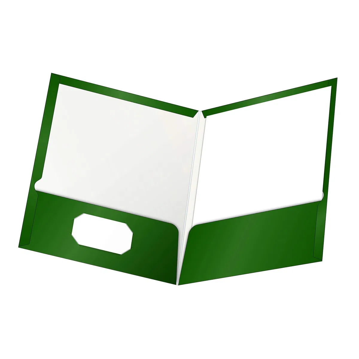 Oxford Carpetas laminadas de doble bolsillo, tamaño carta, verde, capacidad para 100 hojas, caja de 25 (51717)
