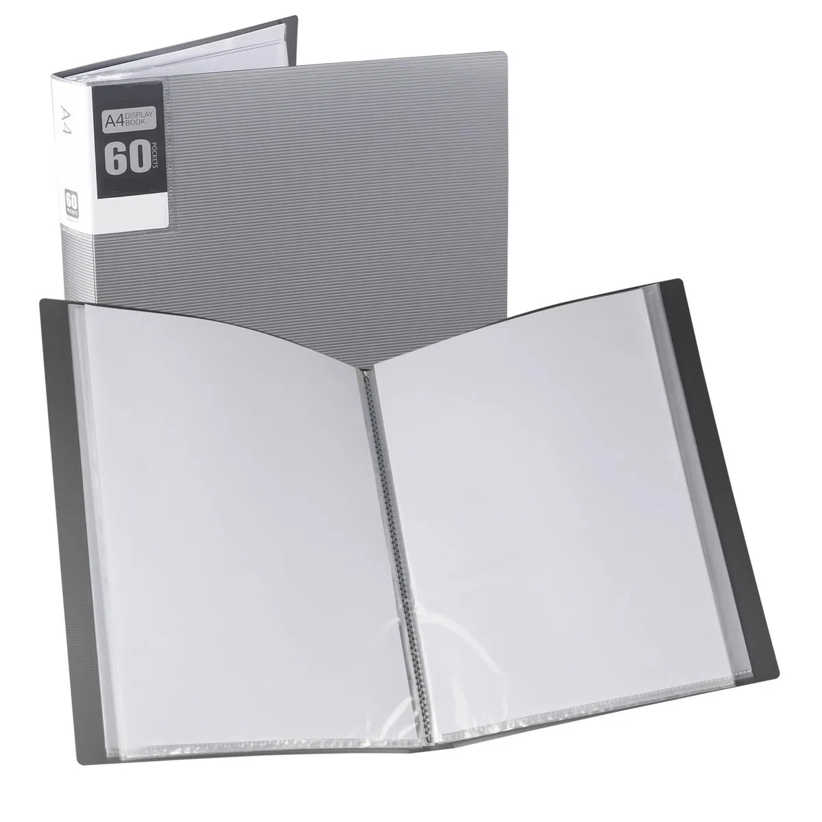 Carpeta A4 con fundas de plástico, carpeta portafolios 60 bolsillos, muestra documentos y certificados ilustraciones fotográficas, 2 uds para Oficina,Colección