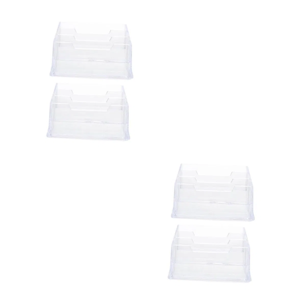 DOITOOL 2 Series Soporte Para Tarjetas De Visita De Plástico Transparente Organizador De Tarjetas Para Oficina Caja De Almacenamiento Resistente Con Único Y Aplicación 2 Piezas*2