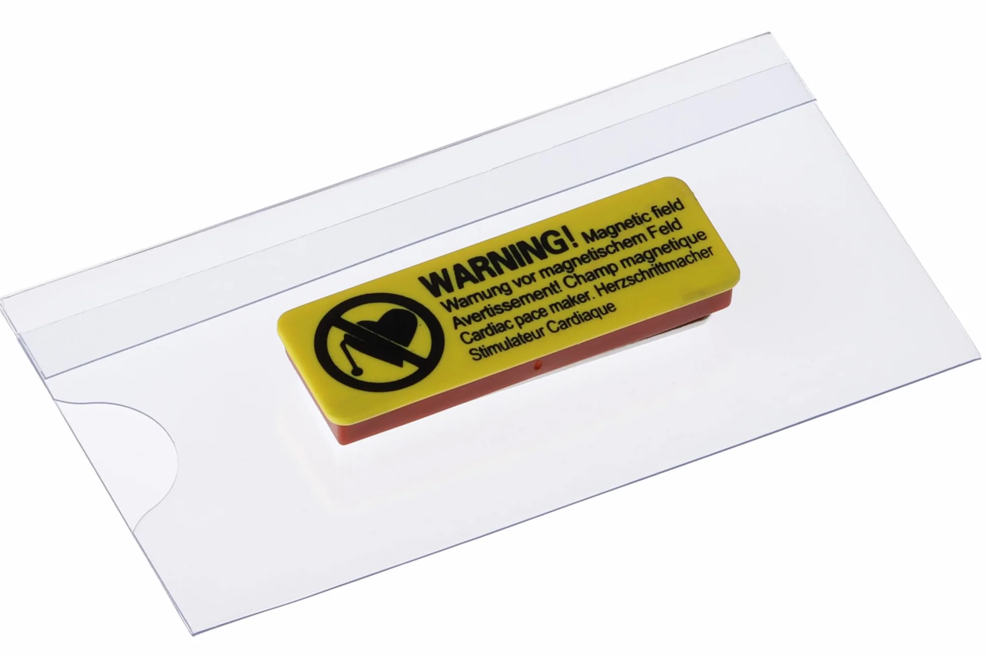 OPUS 2 121267 - Soporte magnético para insignia, 75 x 40 mm, transparente, 24 unidades