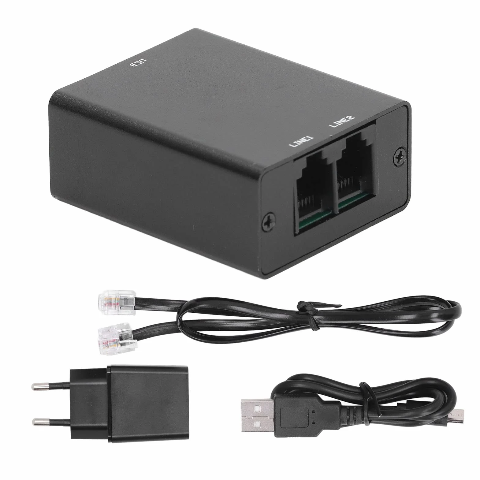 Yunseity Grabadora de Teléfono, con Almacenamiento Integrado de 32 GB, Mini Dispositivo de Grabación de Teléfono Automático, para Todos los Sistemas de Teléfonos Analógicos