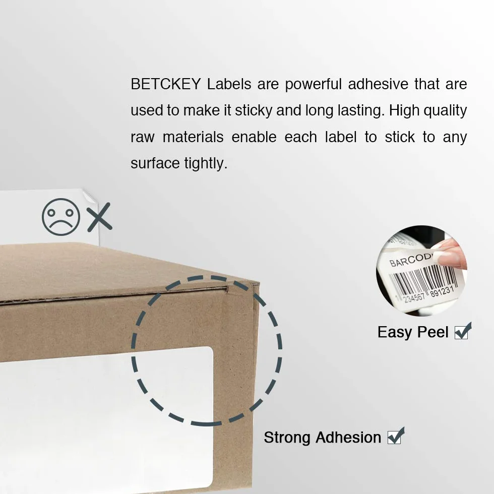 BETCKEY - 40 Rollos Grandes 99010 Etiquetas Adhesivas Compatible con DYMO S0722370, 28mm x 89mm, 14000 Etiquetas de Dirección para LabelWriter 450, 4XL, No se aplica 550 o 5XL
