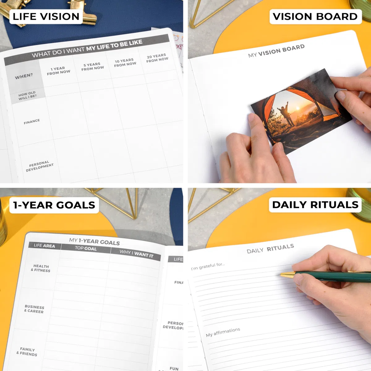 Clever Fox Planner Daily PRO - Agenda diaria y diario de gratitud para aumentar la productividad, gestión del tiempo y alcanzar tus objetivos, sin fecha, tamaño A4, 21,5 x 28 cm, dura 3 meses (gris)