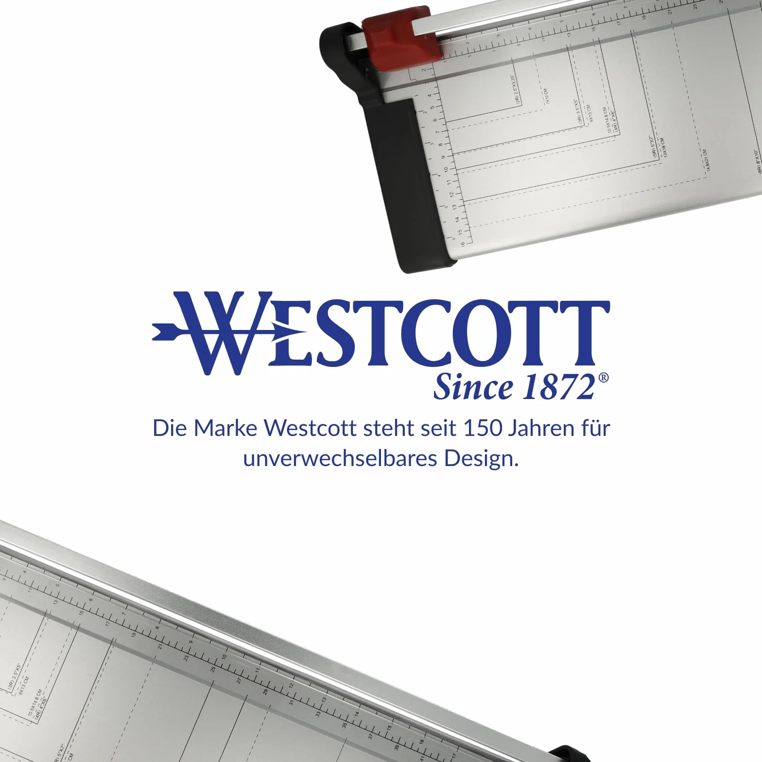 Westcott E-160001 00 - Cortador de papel (A3, para hasta 10 hojas, 44 cm de longitud, perfecto para A3 y formatos más pequeños)