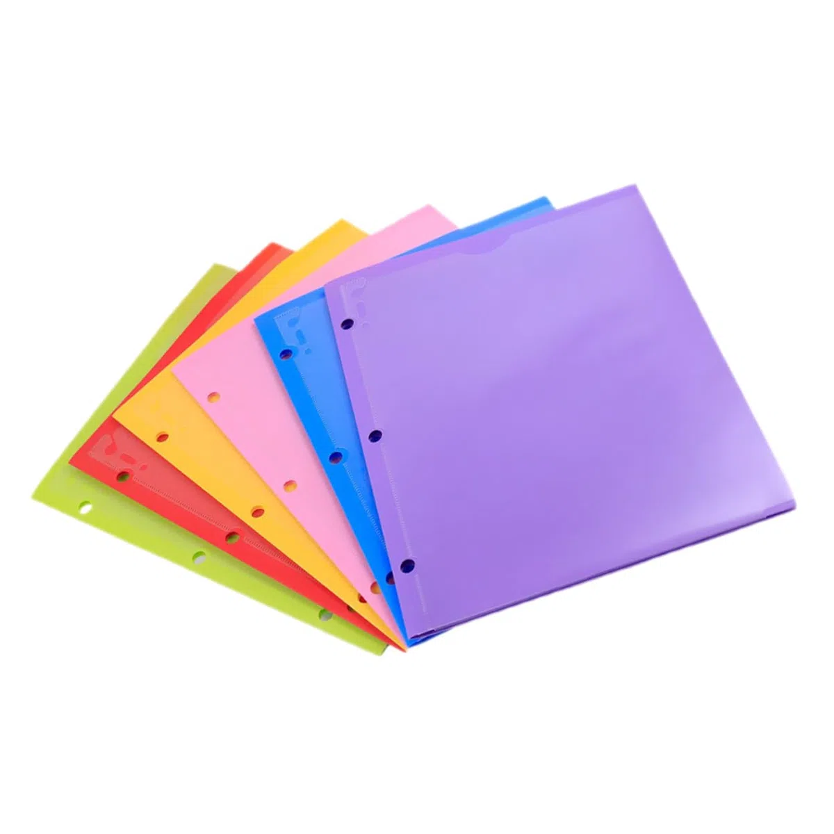 STOBOK Carpeta de Documentos Pp 2 Ranuras 6 Piezas Organizador de Archivos para Oficina Color Aleatorio