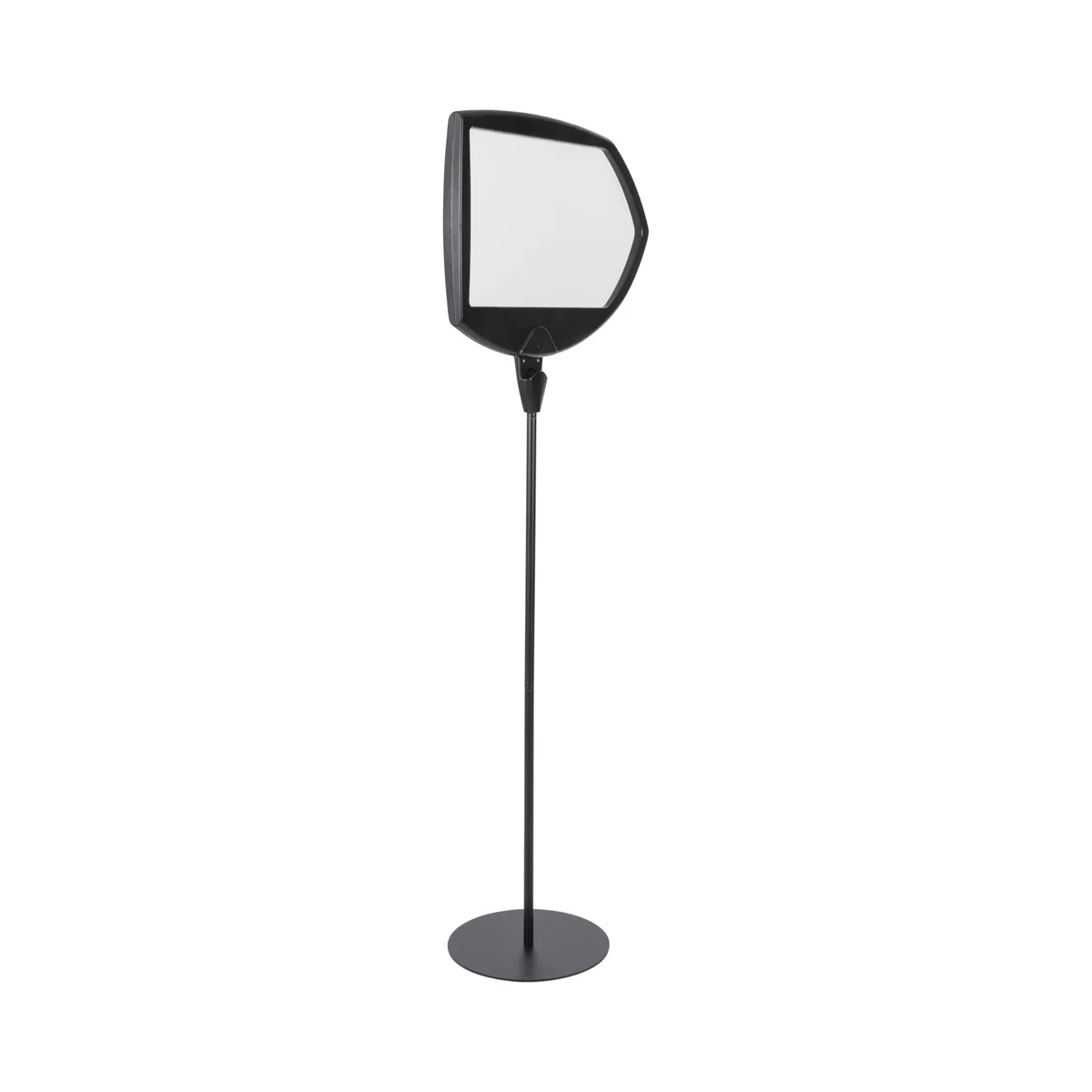 Bi-Office - Letrero en forma de Flecha, Negro, Borrado en seco, Ajuste de ángulo, 625x445x1595 mm
