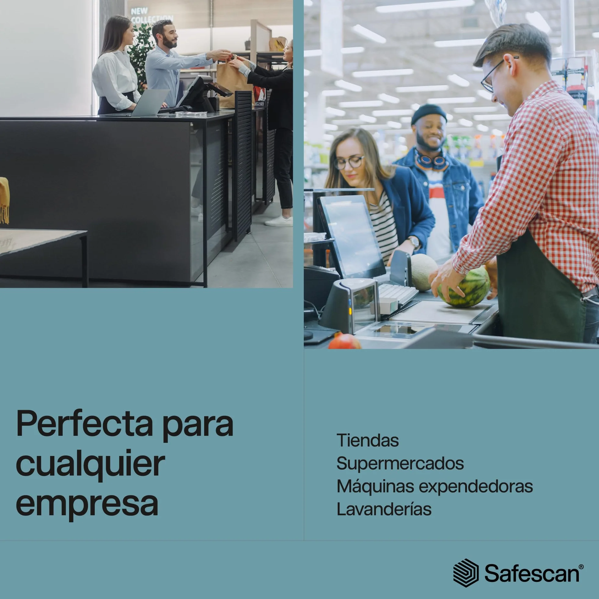 Safescan Contadora de monedas 1450, Clasificadora de monedas euro gran volumen
