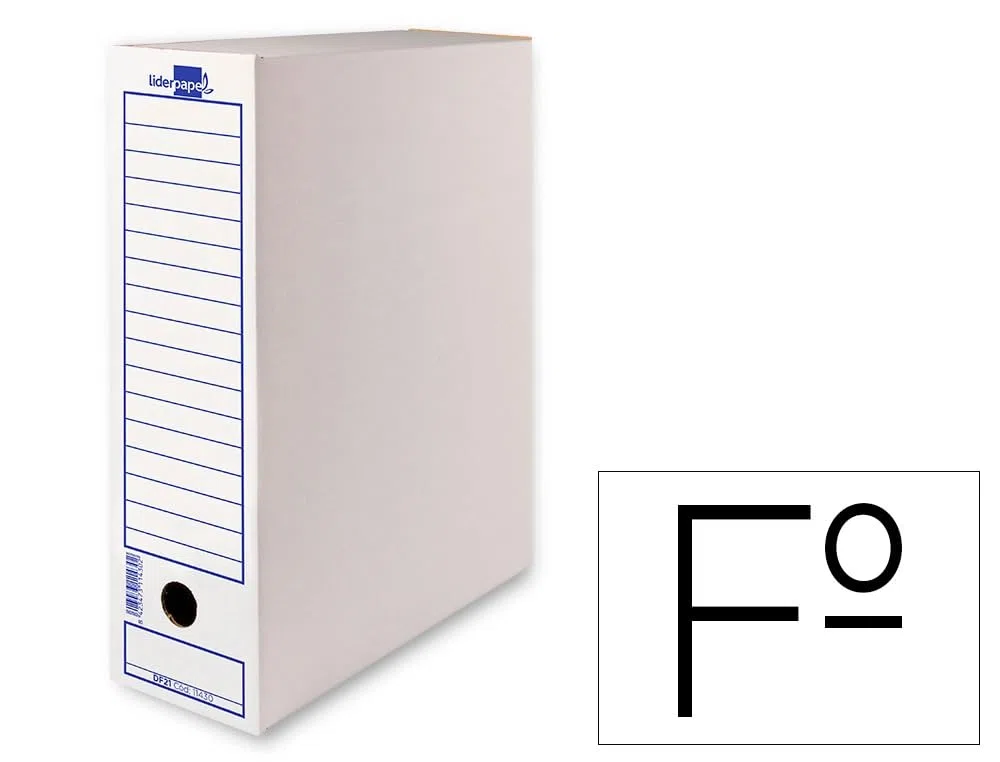 Archivo Definitivo Tamaño Folio Cartón 100% Reciclado de Fácil Montaje (Pack Ahorro 100 Unidades)