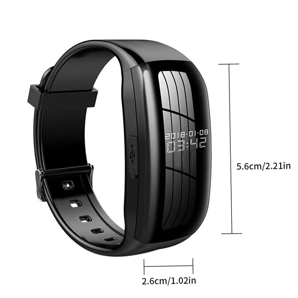 Grabadora de vídeo por Voz Digital, cámara de Audio 8G, Pulsera, Dispositivo de grabación con cancelación de Ruido