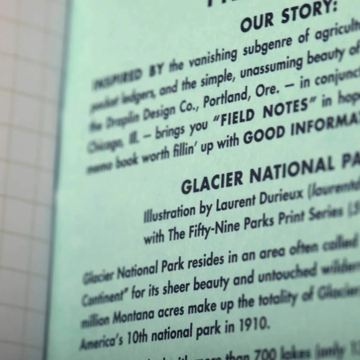 Field Notes: National Parks Series (Serie F – Glacier, Hawai'I Volcanoes, Everglades) – Libro de notas de papel gráfico 3 unidades – 3.5 x 5.5 pulgadas