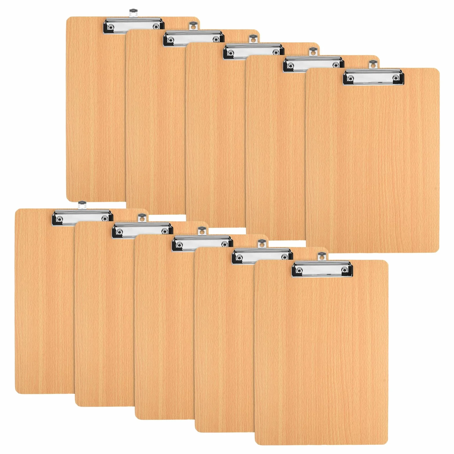 10 Piezas Portapapeles de Madera con Pinza, Carpetas con Pinza Madera Clipboards, Tableros con Pinza para Notas, Portapapeles Rígido para Escuela, Oficina, Aula, Negocios, Restaurante (A4)