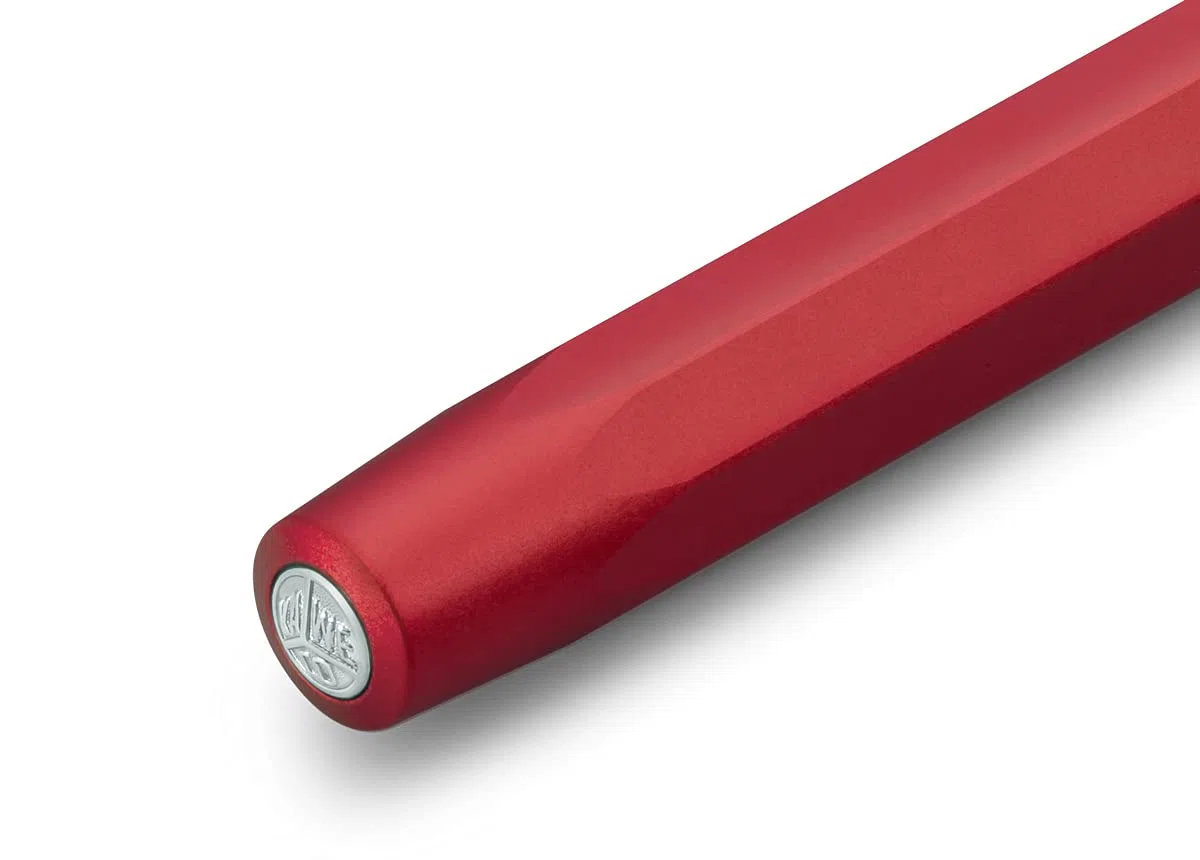Kaweco Al Sport 10001565 - Pluma estilográfica (plumín de acero con grosor extra ancho, longitud 13 cm), color rojo oscuro y rojo