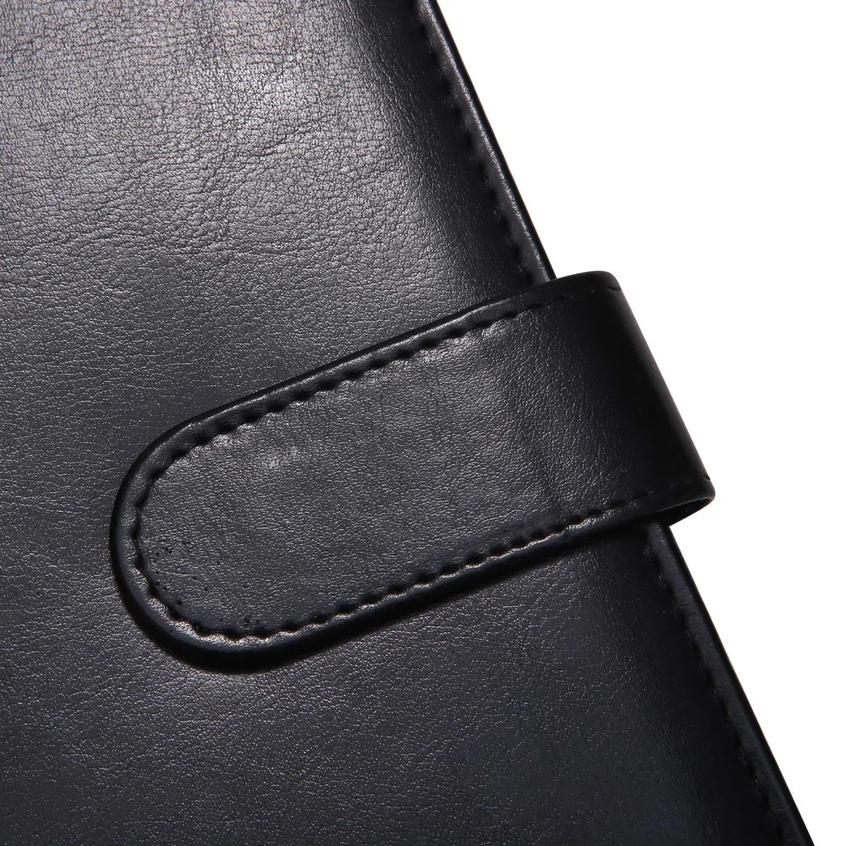 Carpeta Portadocumentos A4 Carpeta con Pinza piel,Portapapeles para Carta estándar de Papel A4, Bloc de notas,Portafolios de cuero sintético con bolsillo interior (Negro)