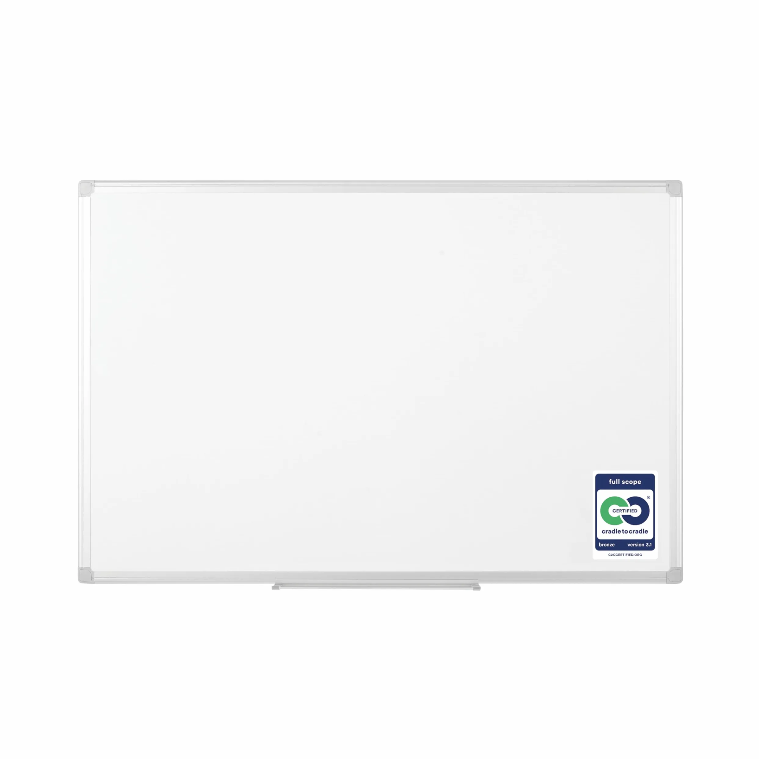 Bi-Office Earth - Pizarra Blanca Magnética, Acero Esmaltado con Marco de Aluminio, 90 x 60 cm