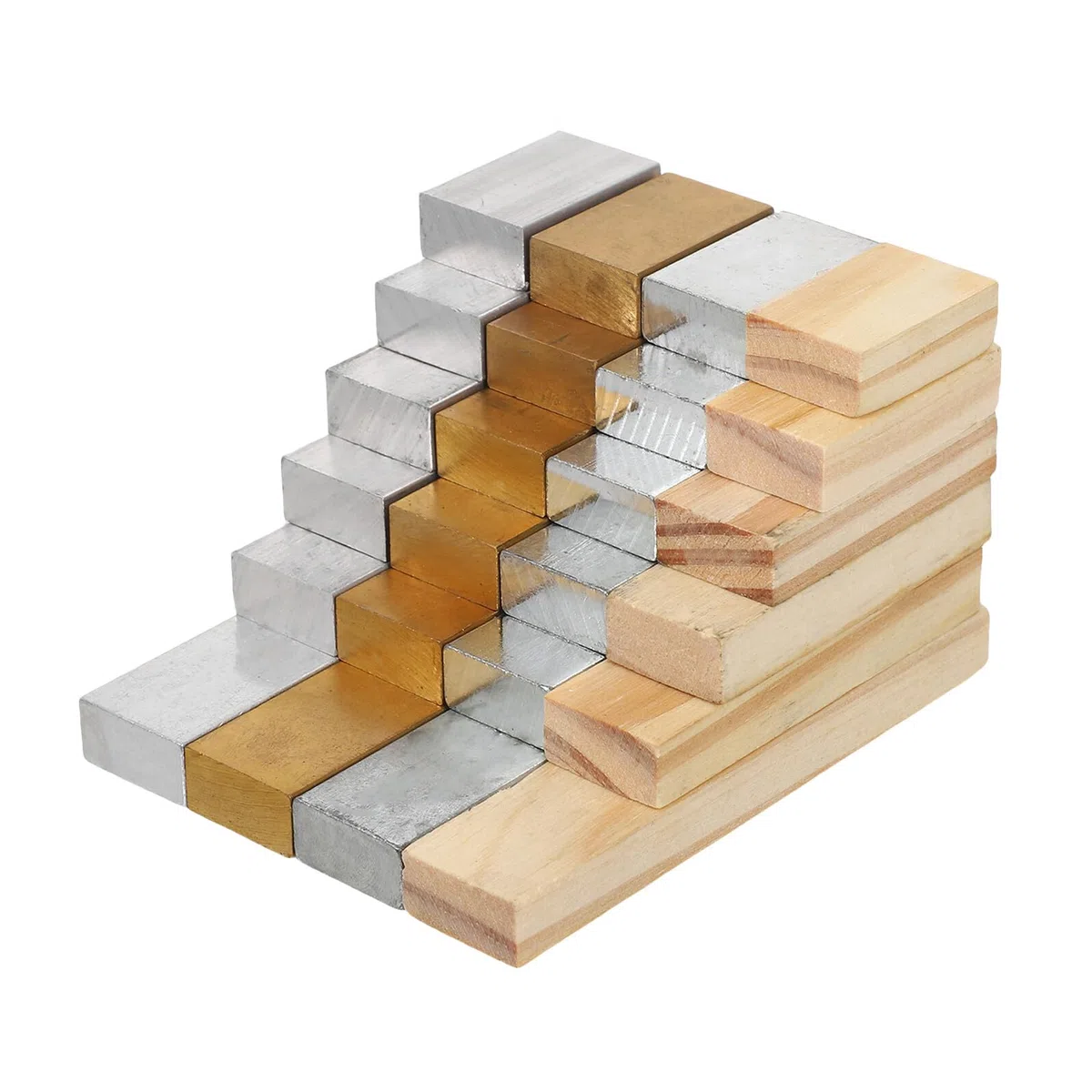MAGICLULU 24piezas Bloques de Densidad de Ciencia Rectangular para Laboratorios de Ciencias y Aulas de Educación Equipo de Medición de Densidad para Estudiantes