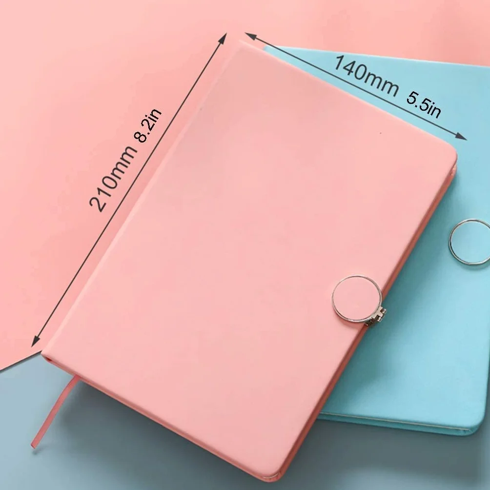 Cuaderno Libreta Viajes Cuaderno De Cuero PU, Cubierta Carpeta 6 Anillas Redondas Recargable for Papel Relleno A5, Diario Personal Con Hebilla Magnética Lecturas Adultos(3-pack)
