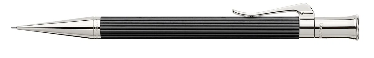 Graf von Faber-Castell 135531 Portaminas Línea Clásica, Ébano | Elegante mango de ébano con piezas metálicas platinadas, grado de dureza B