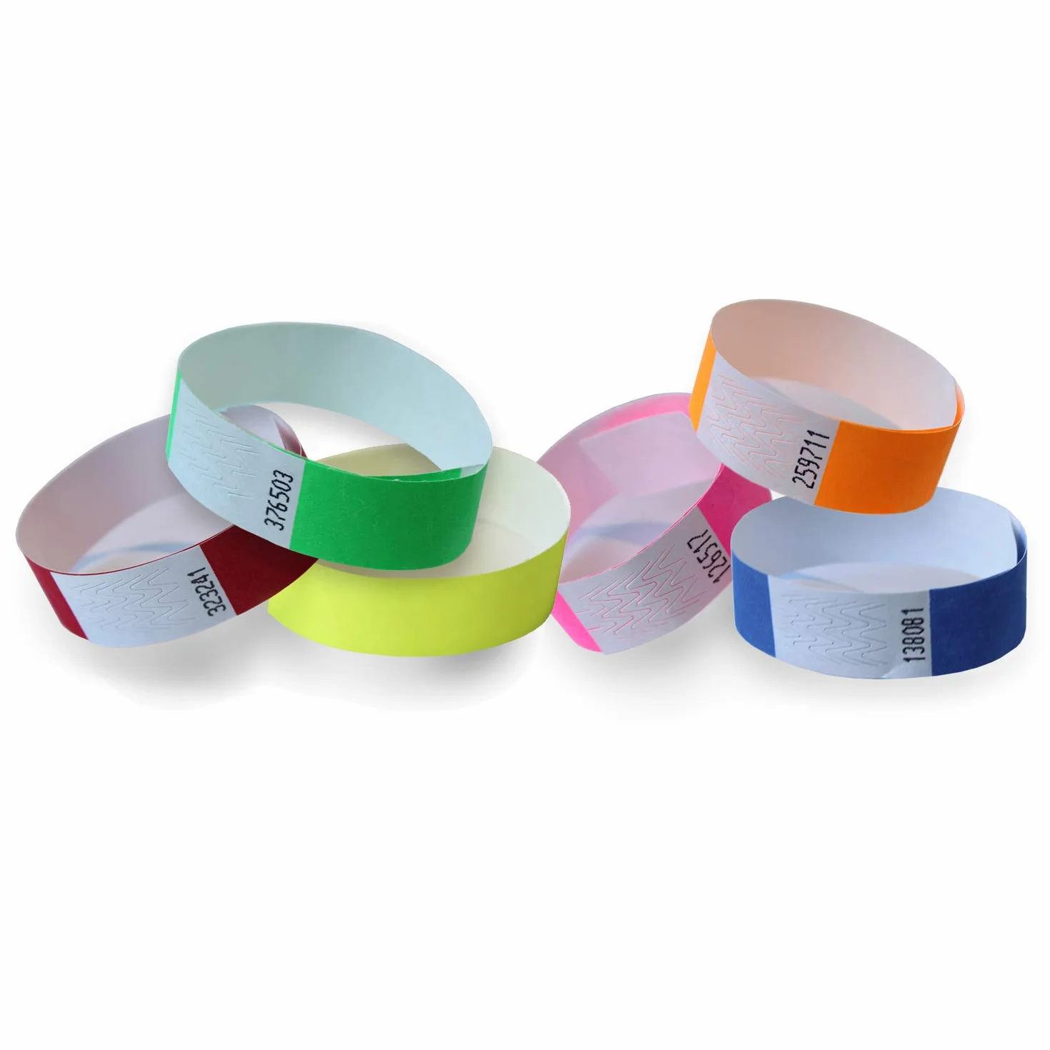 Pack 600 Pulseras papel TYVEK para eventos 19mm Multi colores
