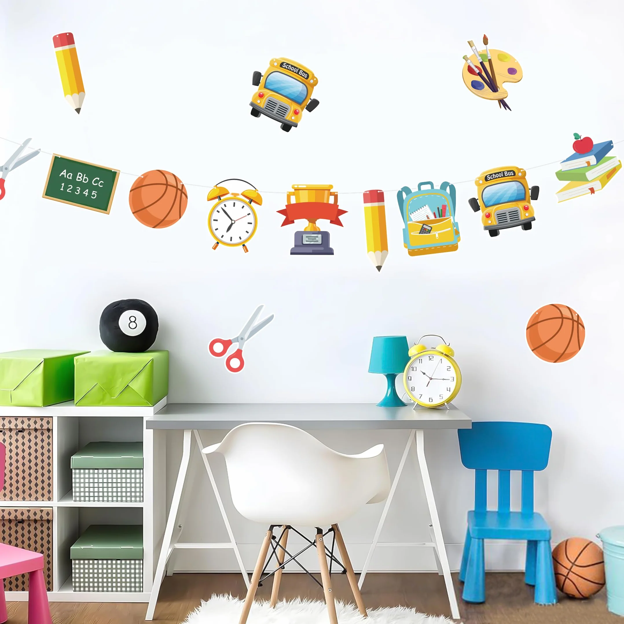 2 pancartas de papel para decoración de regreso a clases