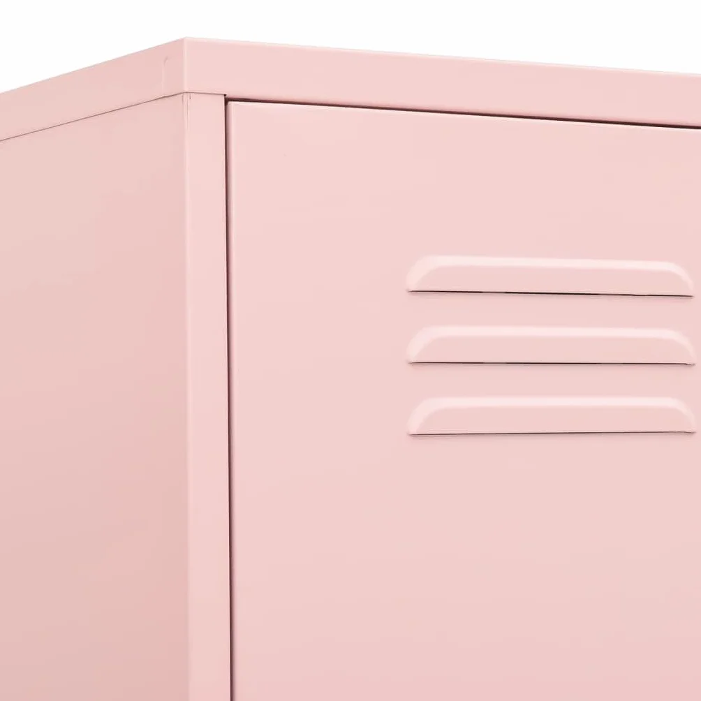 vidaXL Armadio Rosa 35x46x180 cm Acciaio