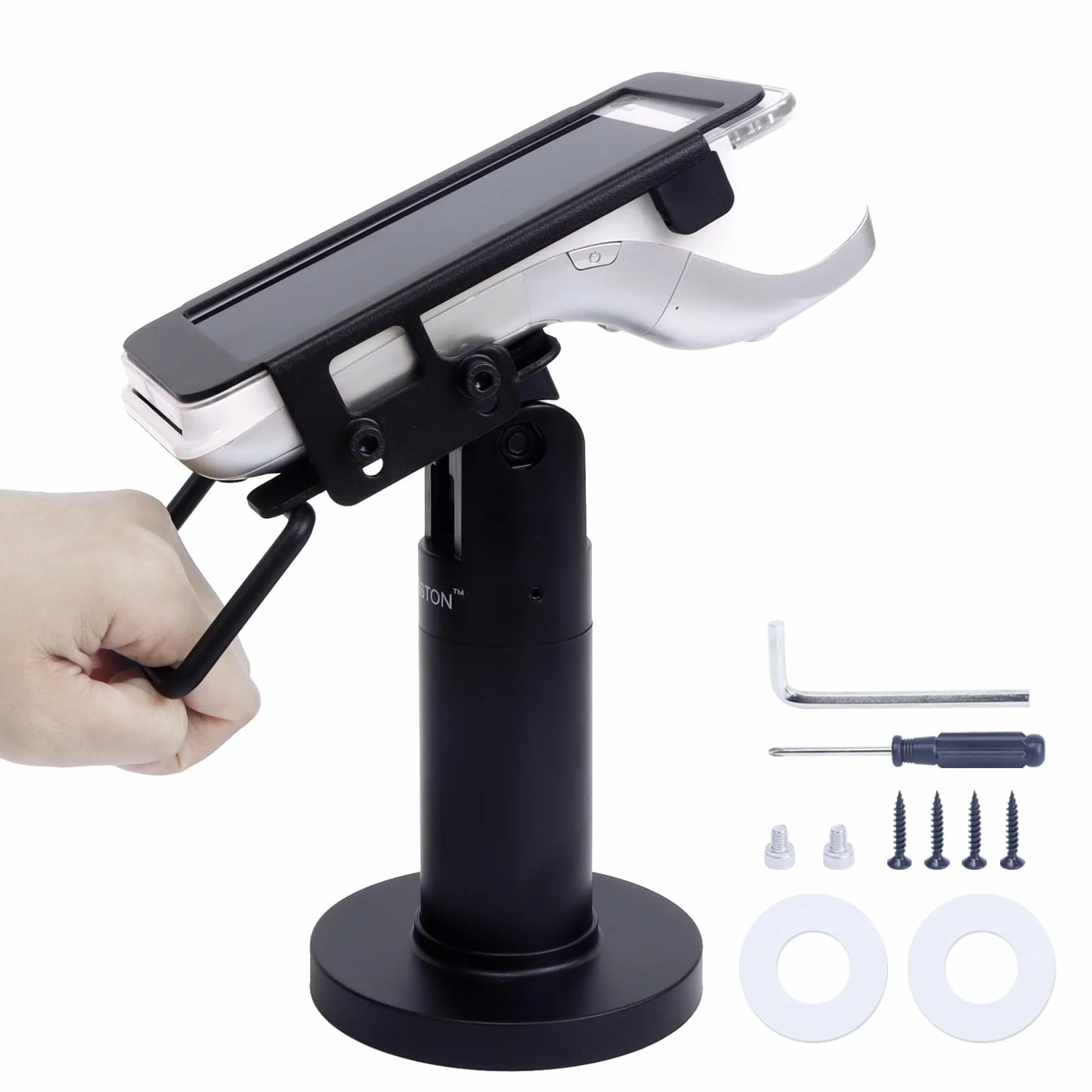 Soporte de terminal de tarjeta de crédito para Pax A920 / A920 Pro, soporte de máquina de tarjetas de crédito de 7 pulgadas de alto, soporte giratorio e inclinable para terminal de pago de