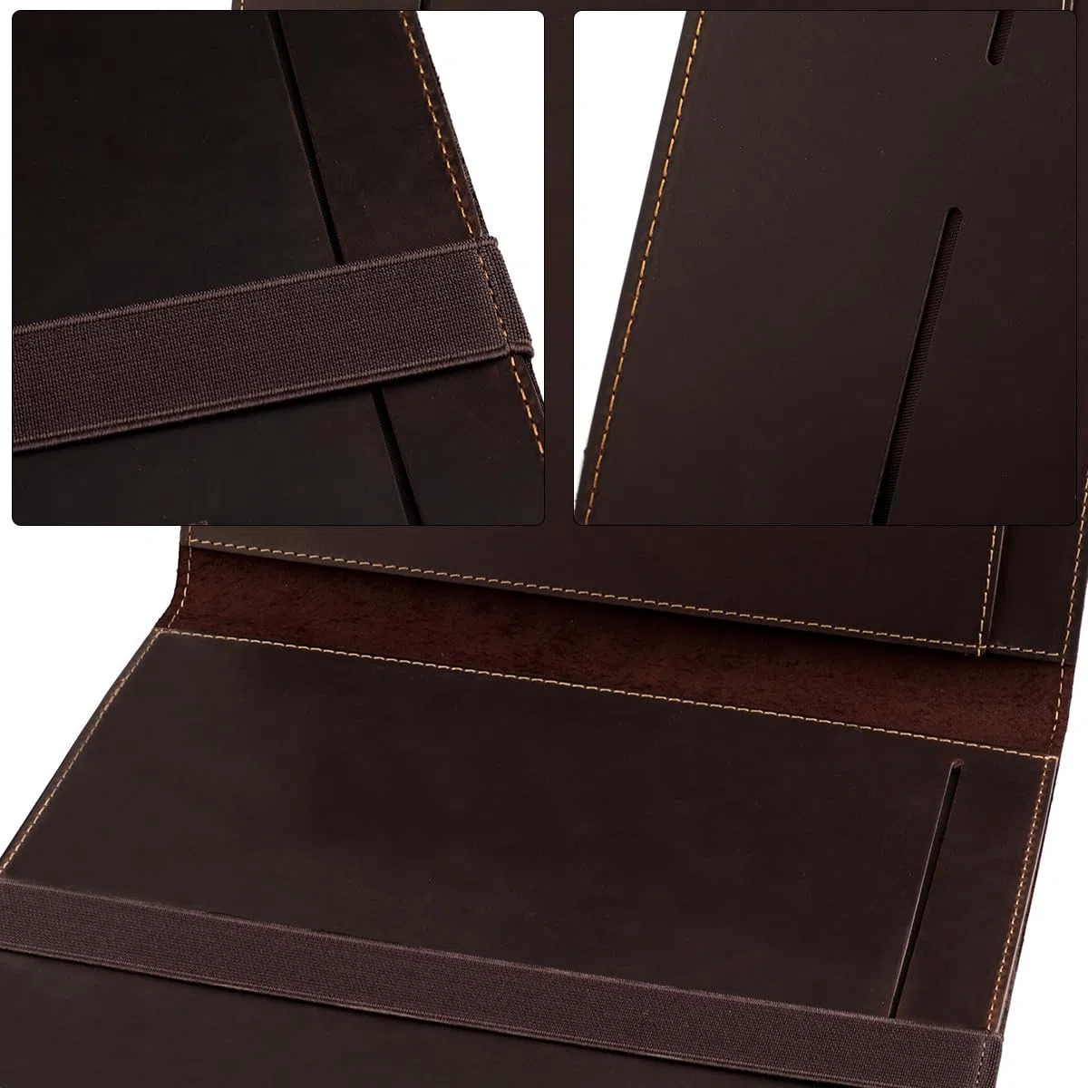 Balidiya - Funda de cuero para cuaderno de escritura de trabajo A5 B5, para hombres y mujeres, cuaderno ejecutivo de tapa dura, diario diario de viaje