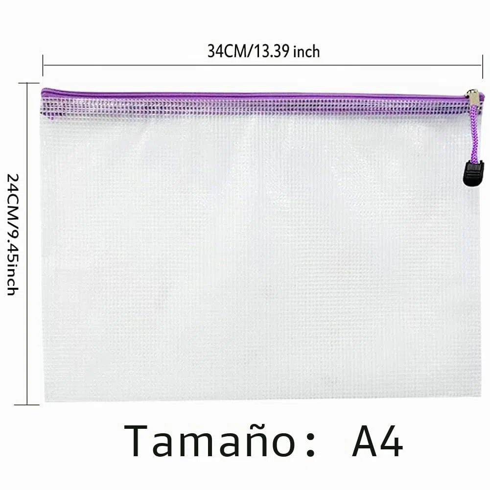 Carteras de plástico – 30 carpetas con cremallera A4 Archivos de documentos de plástico Ziplock Bolsas con cremallera