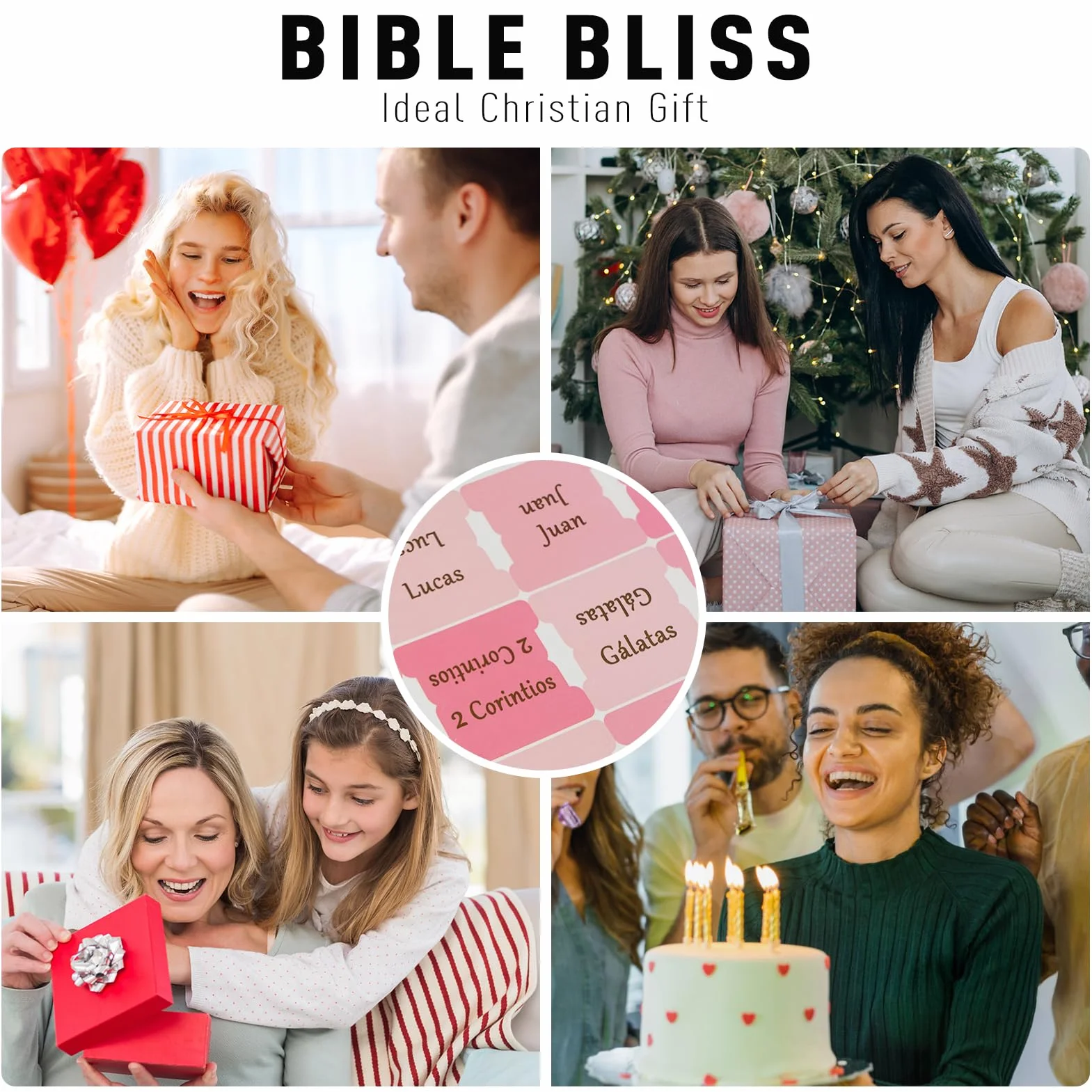 Pestañas de la Biblia en español para mujeres, 90 elegantes pestañas de índice doradas