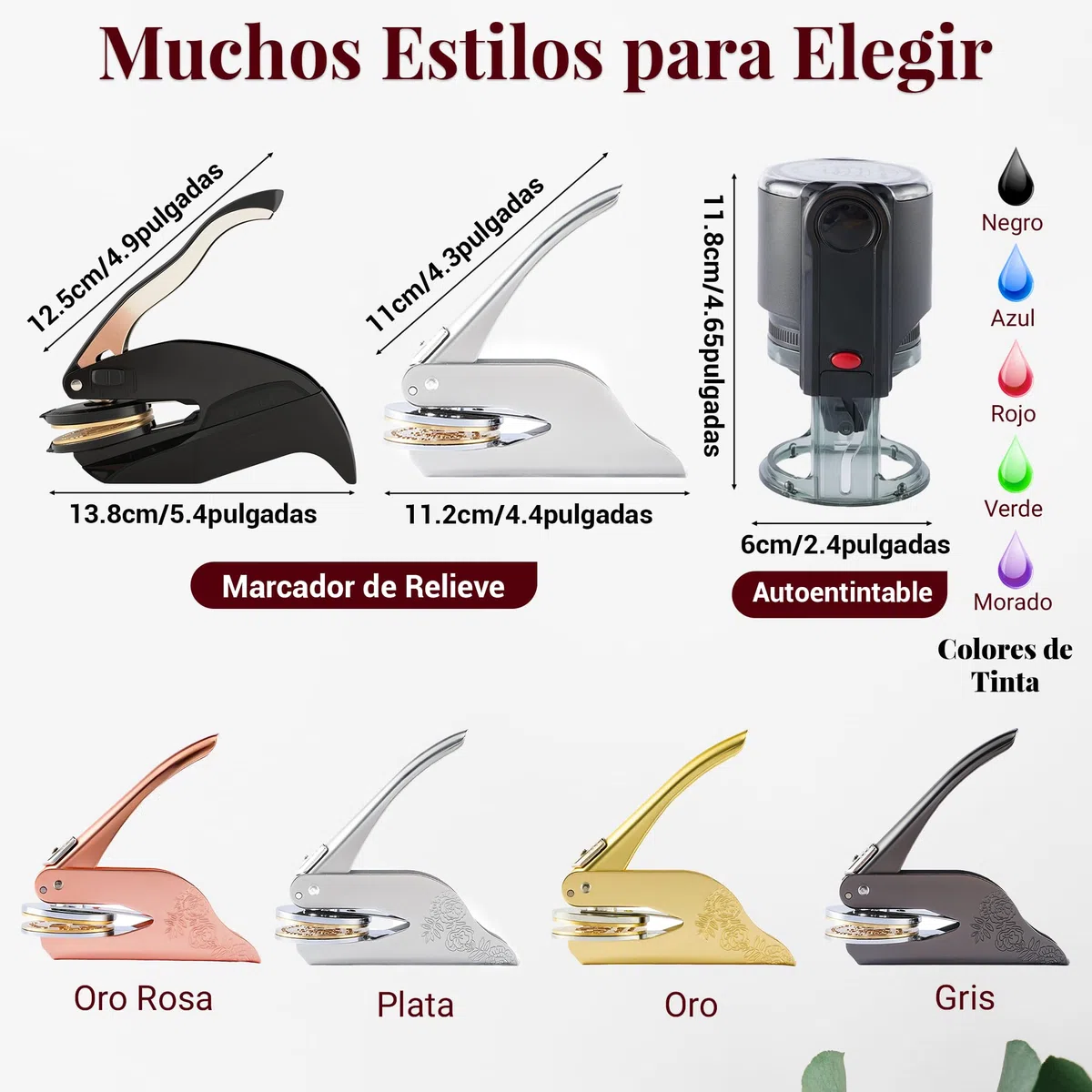 Easycosy Sello Libros Relieve Personalizado, Boda Embosador de Libros Ex Libris Personalizado, Sello en Relieve Personalizado con Nombre, Embosser para Libro