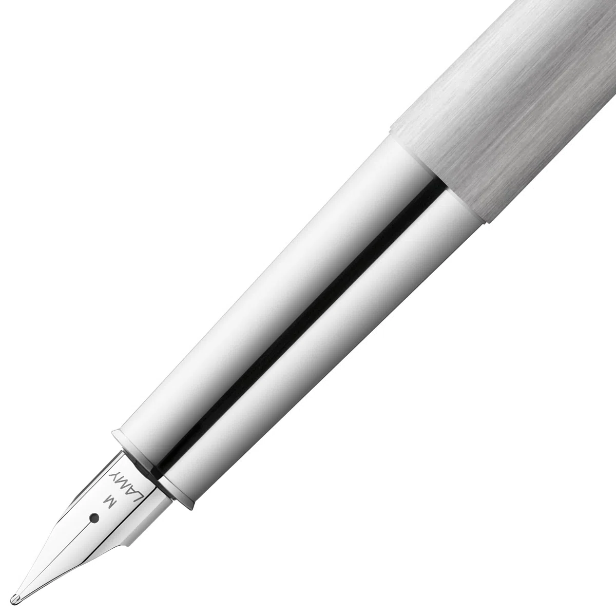 Lamy 1228070 F scala 051 - Pluma estilográfica (trazo F), color plateado cepillado